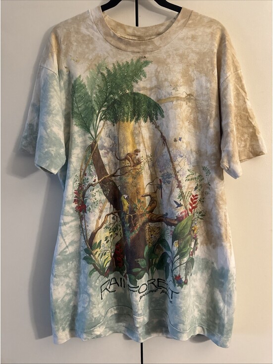 Liquid Blue Other - Vintage 1991 Liquid Blue Rainforest Preserve T-Shirt Tie Dye XL Single Stitch